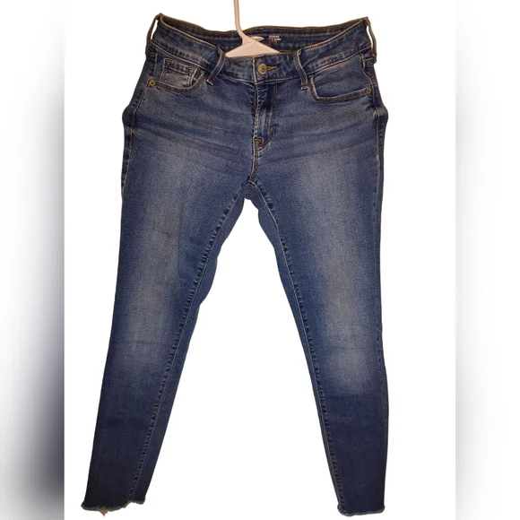 Old Navy Blue Skinny Jeans with Distressed Look - Picture 1 of 6